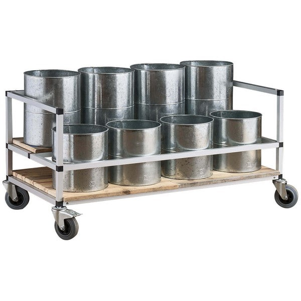 Galv Blomsterspand (sæt m/2 stk/2 str) Ø27-29xH28-35 cm