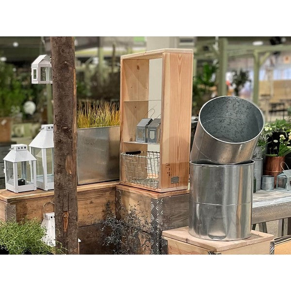 Galv Blomsterspand (sæt m/2 stk/2 str) Ø27-29xH28-35 cm