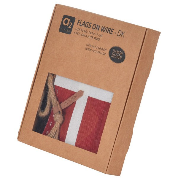 Mini Flag Wire Danmark (8 flag) L14,5xB11xH300 cm