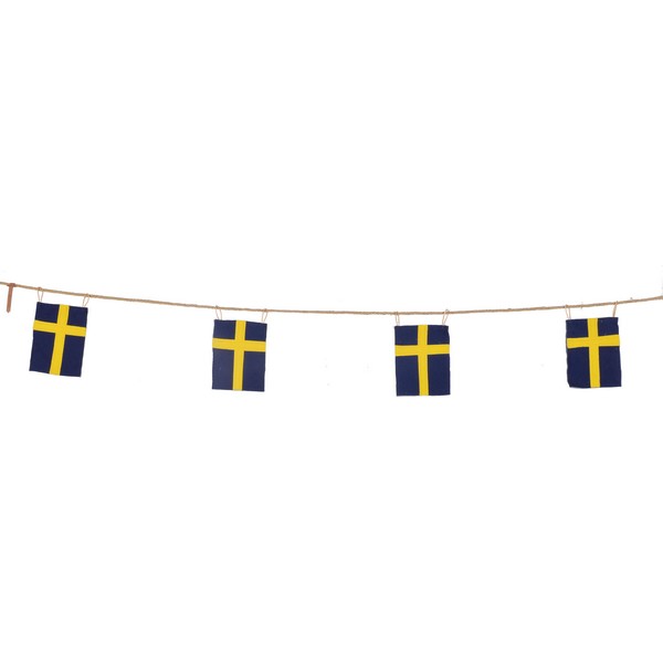 Mini Flag Wire Sverige (8 flag) L14,5xB11xH300 cm