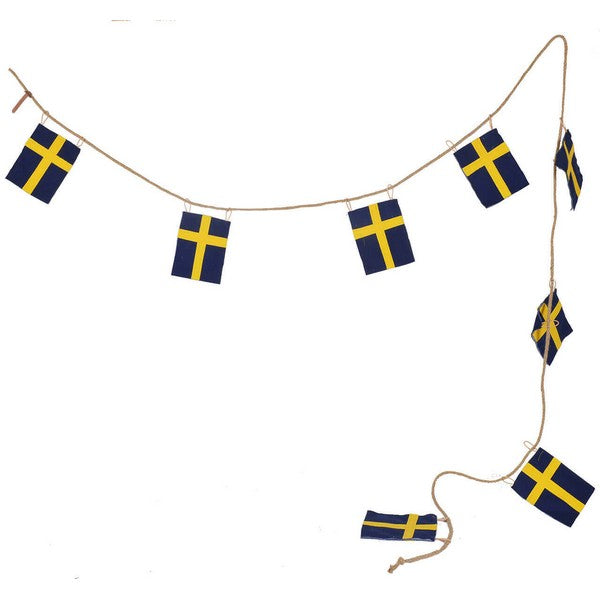 Mini Flag Wire Sverige (8 flag) L14,5xB11xH300 cm