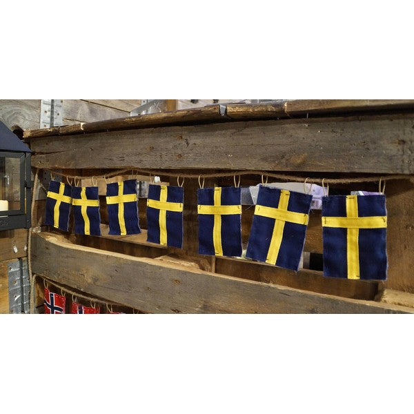 Mini Flag Wire Sverige (8 flag) L14,5xB11xH300 cm