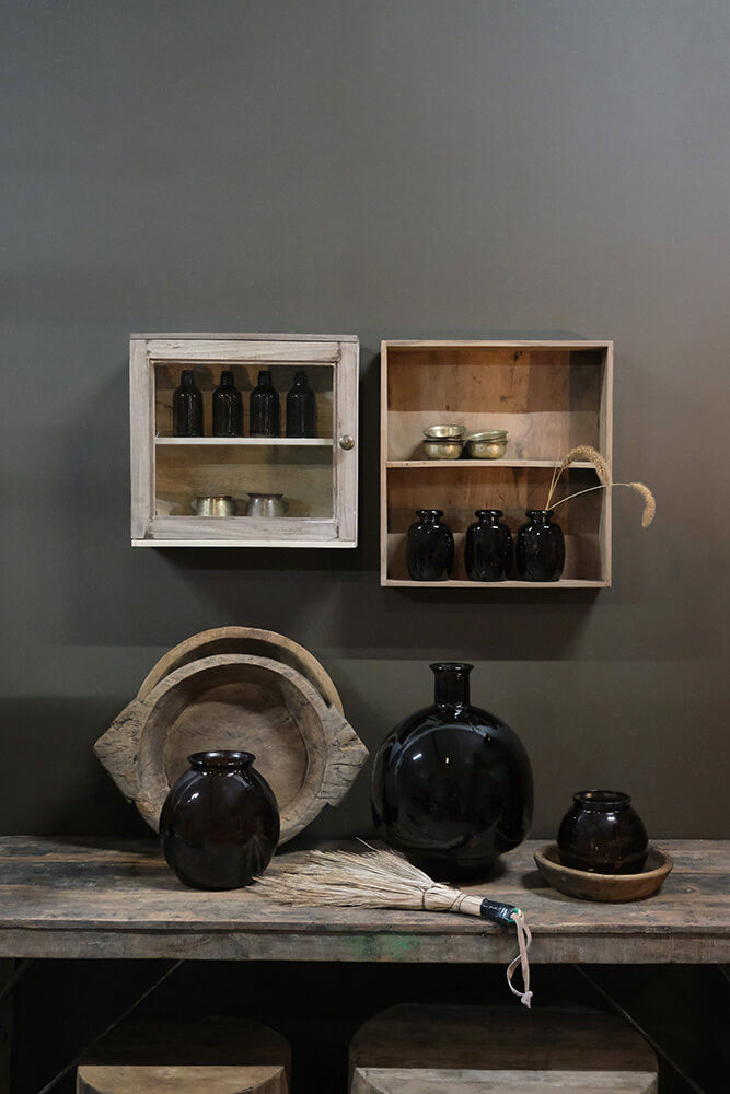 Trademark Living Winslet glasvase M - chokolade