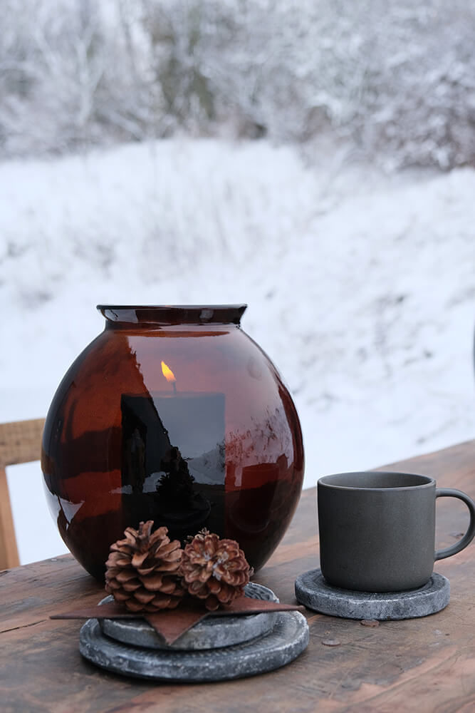 Trademark Living Winslet glasvase M - chokolade