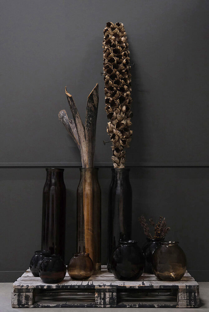 Trademark Living Winslet glasvase S - chokolade