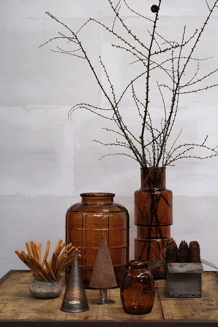 Trademark Living Shape glasvase S - mørk rav