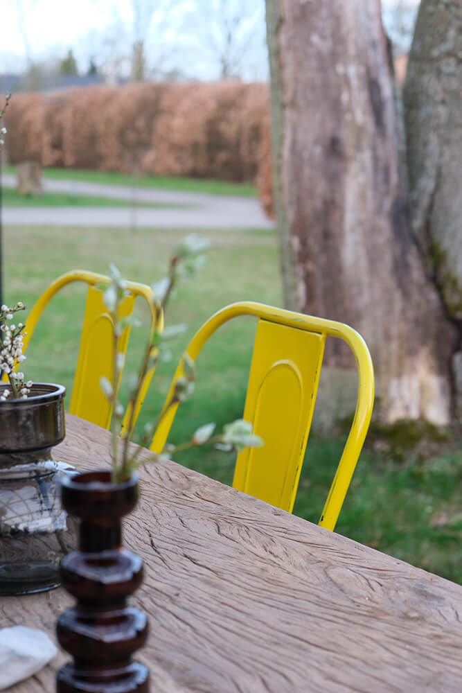 Trademark Living Living spisebordsstol med høj ryg - antikgul