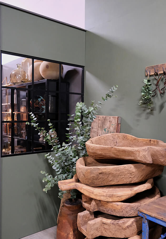 Trademark Living New York vindue med glas - kvadratisk