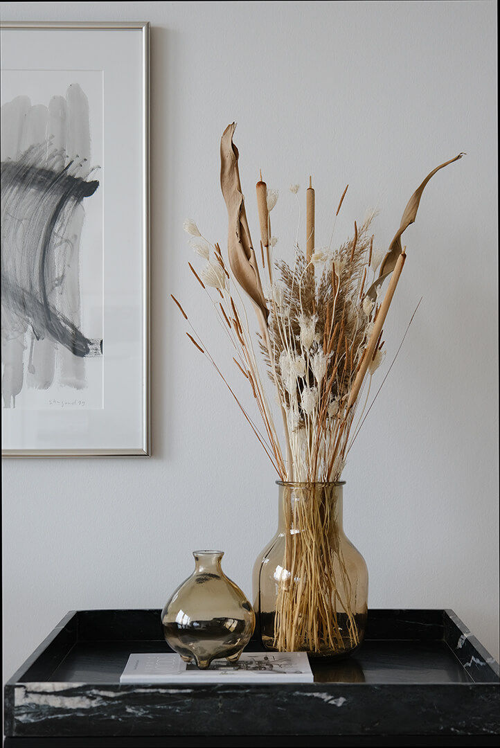 Trademark Living Flora glasvase - røgfarvet