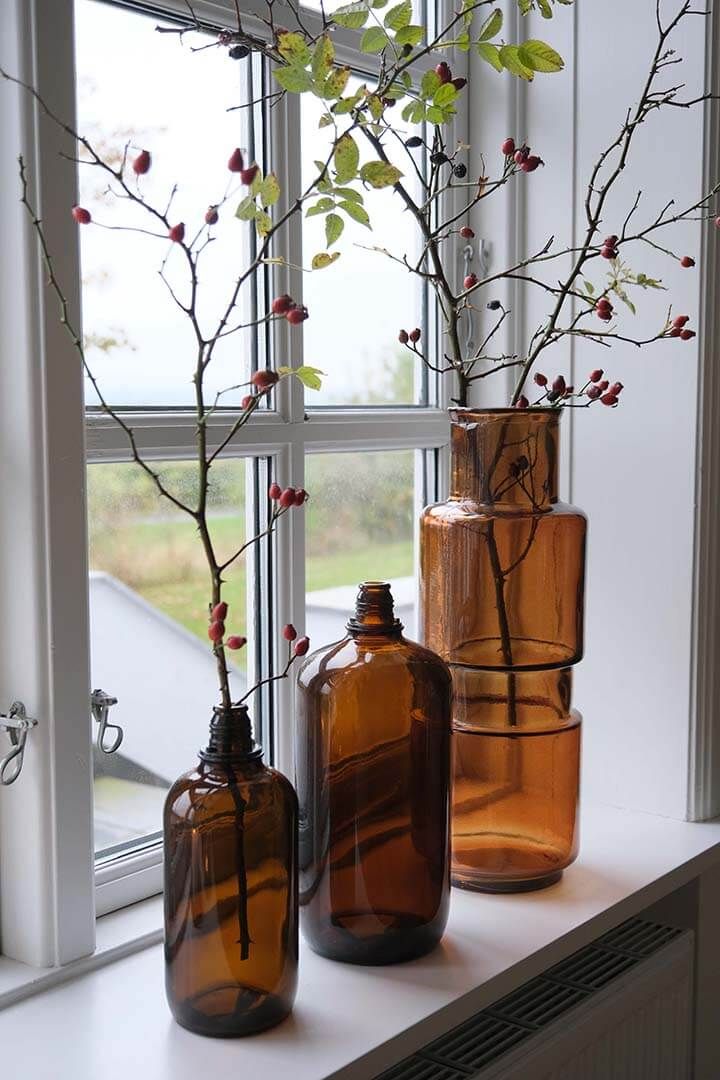 Trademark Living Clooney glasvase - mørk rav