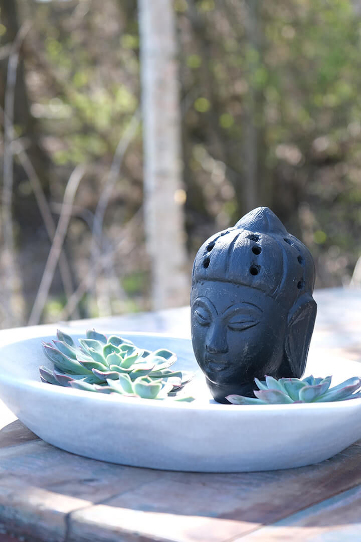 Trademark Living Buddha hoved i ler