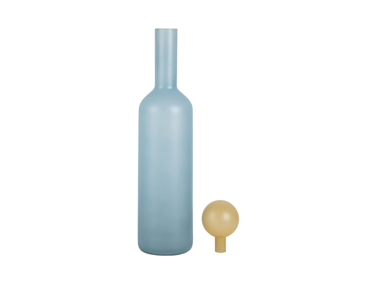 Present Time Vase Alegre Botellin stor blød blå m. blød gul