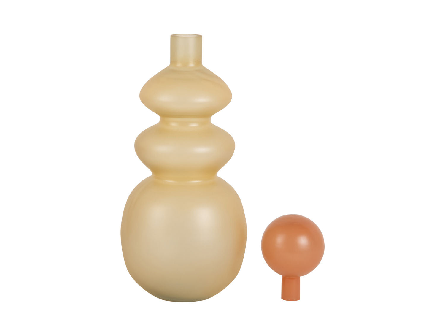 present time Vase Alegre Anillo soft yellow w. peach orange