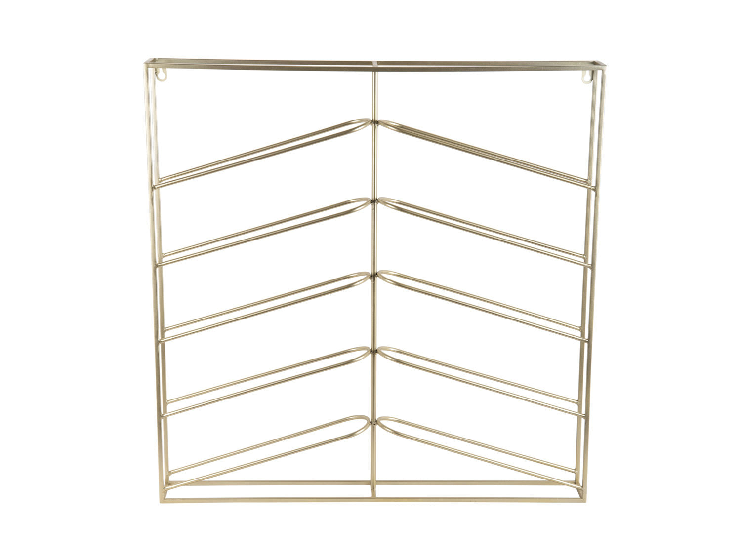 present time Wine rack Cuadro metal painted gold
