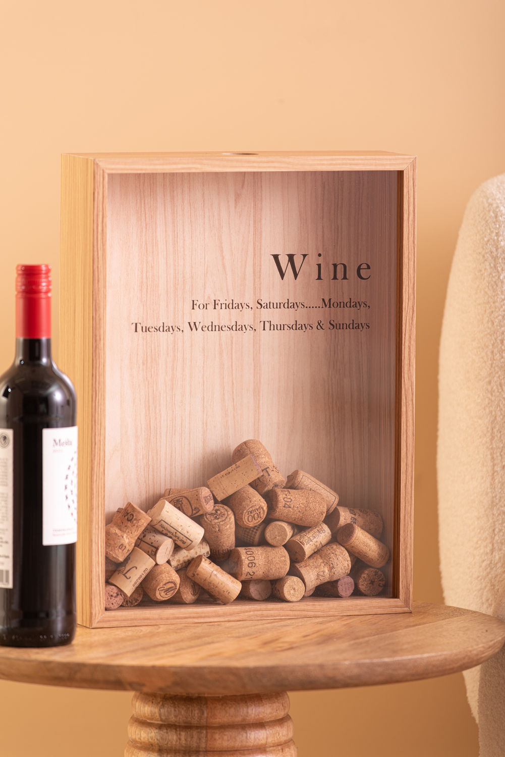 present time Wine momentum box light wood