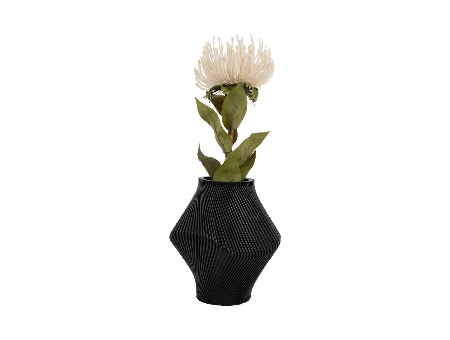 nuværende Vase Twisted Rib sort