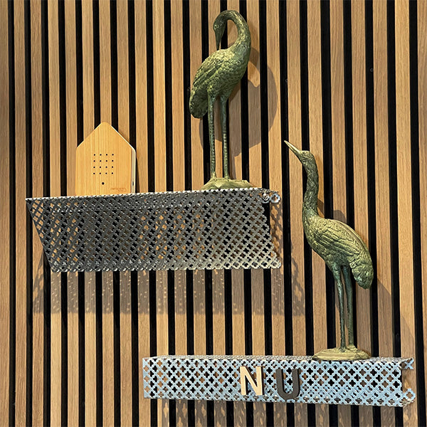 Hylde skrå stål kløverblad 49 cm