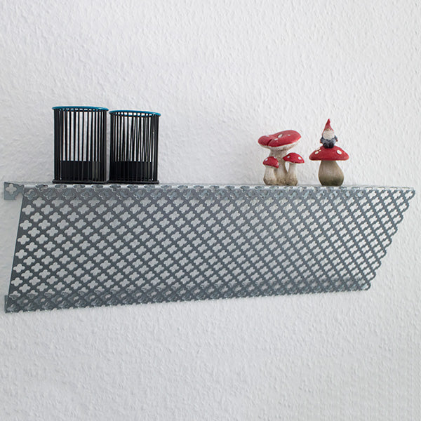 Hylde skrå stål kløverblad 49 cm