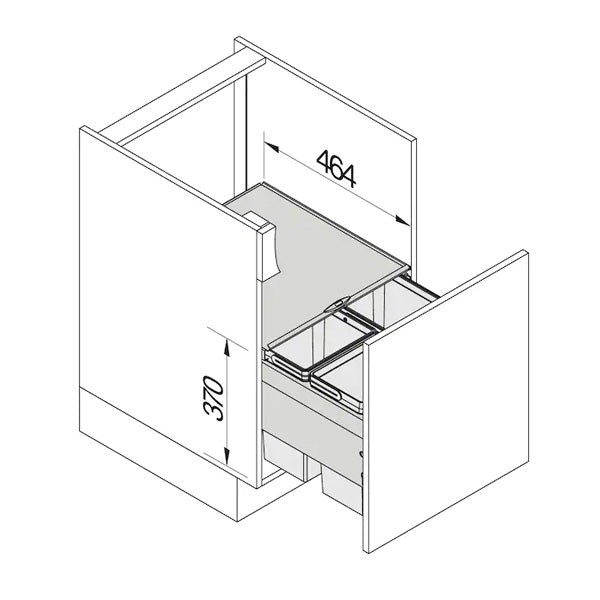 Affaldssortering VS ENVI SPACE/ENVI SPACE S t/skuffer 16+16 liter