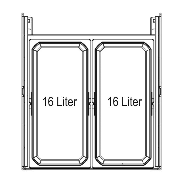 Affaldssortering VS ENVI SPACE/ENVI SPACE S t/skuffer 16+16 liter