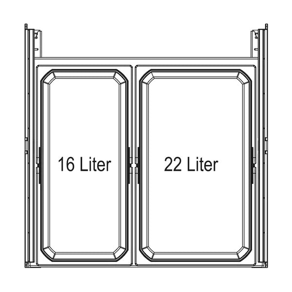 Affaldssortering VS ENVI SPACE/ENVI SPACE S t/skuffer 16+22 liter