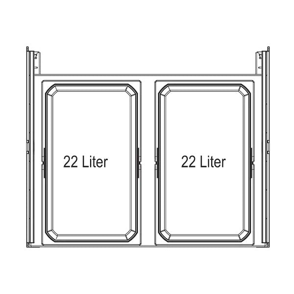 Affaldssortering VS ENVI SPACE/ENVI SPACE S t/skuffer 22+22 liter