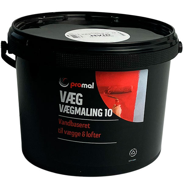 Promal Vægmaling glans 10 - 3 liter hvid