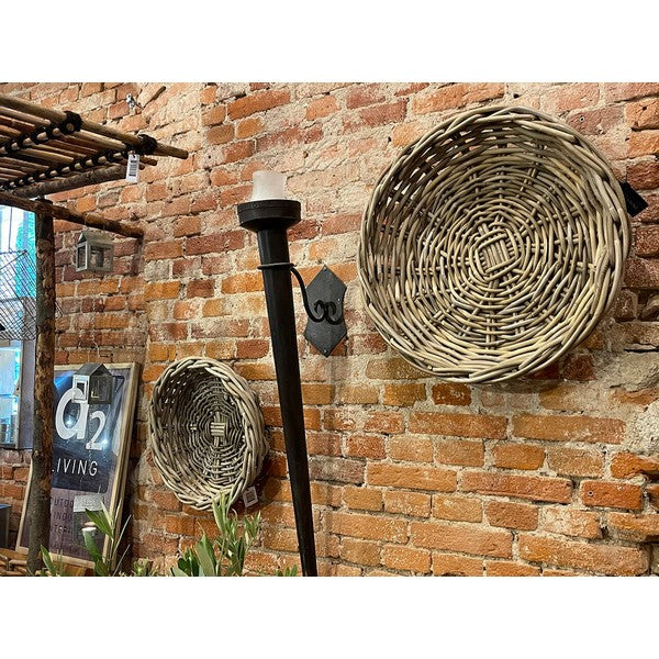 Rund Rattanbakke - kubu - (sæt m. 2 stk. / 2 str.) 1xØ45X12 cm - 1xØ62x14 cm