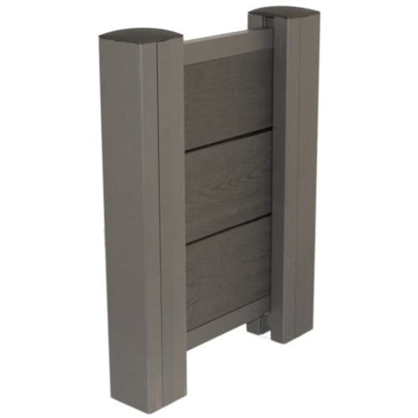 NSH Royal top-/bundskinne-sæt sort aluminium 200 cm