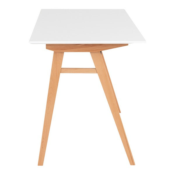 Skrivebord Vojens hvid og natur 120x60x75 cm
