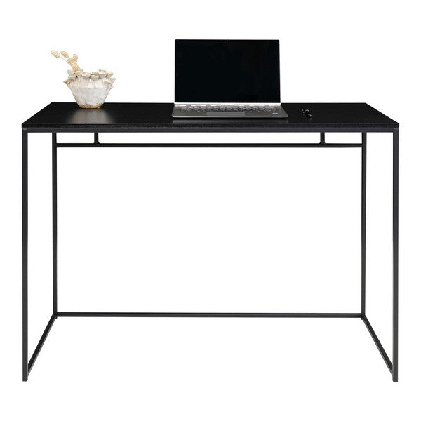 Vita skrivebord sort med sort stel 100x45x75 cm