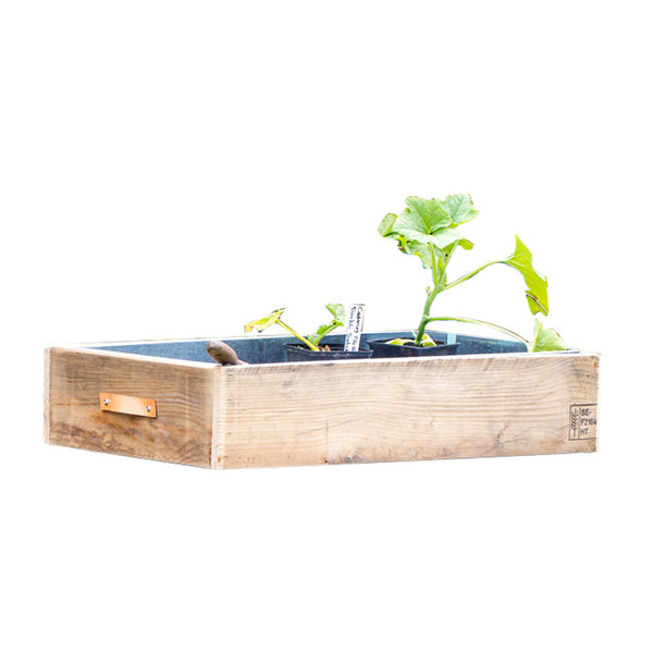Træramme inkl rektangulær plantebakke 61x35,5x12,5 cm