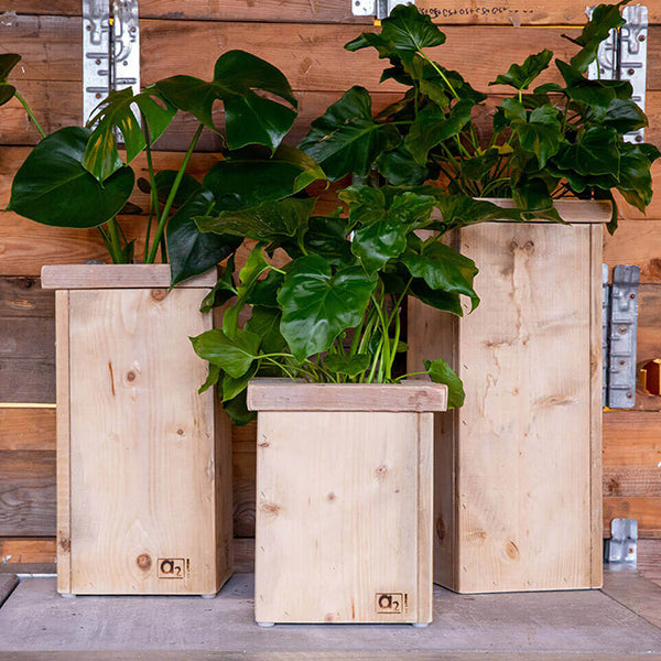 Plantesøjle i træ 25 cm