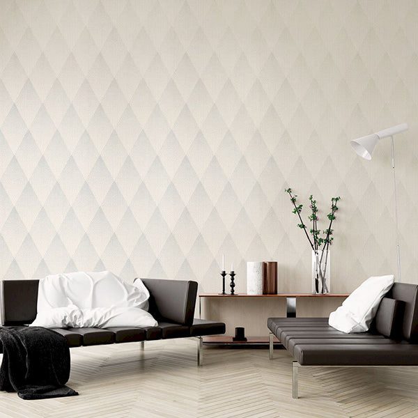 Tapet harlekin mønsteret i cremefarvede 0,53x10,05 meter