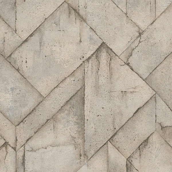 Tapet lignende cement klinker i grå/beige 0,53x10,05