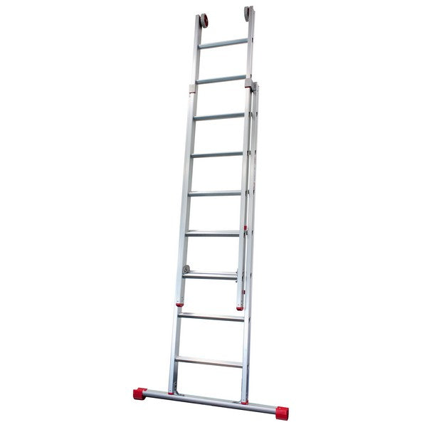 JUMBO skydestige super proff 3,5 meter 2x7 trin m/stigefod