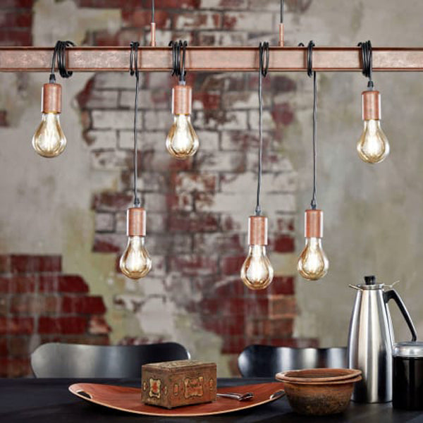 Townshend 1 loftlampe langbord 6L rust
