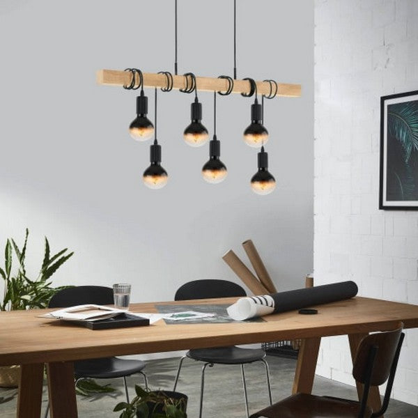 Townshend 1 loftlampe langbord 6L sort/eg