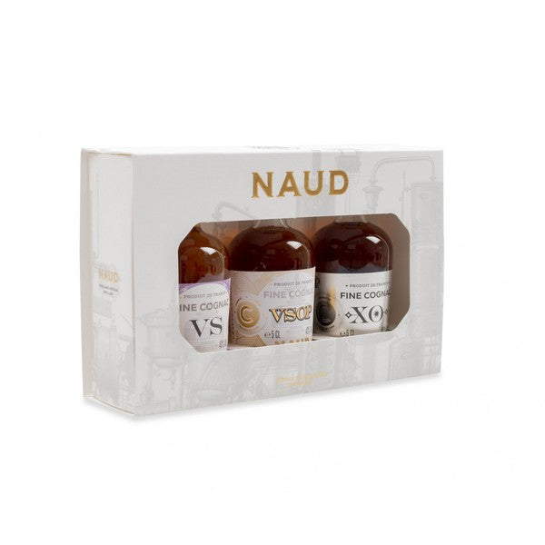 Gavepakke French Naud Cognac 3x5 cl.