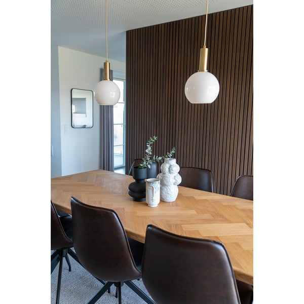 Chelsea Pendel messing hvid glas kugleformet ø20x150 cm