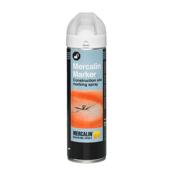 Mercalin mærkespray 500 ml fluorescerende hvid