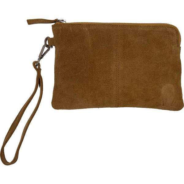 Alpha clutch i ruskind - camel 14x21x1 cm