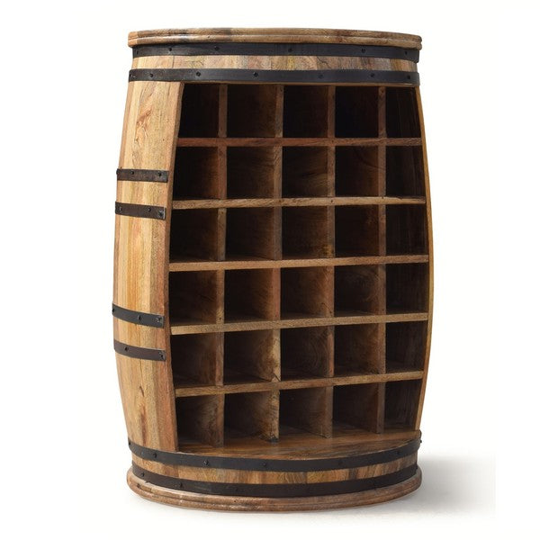 Barskab vintønde Rosey-O Raw lys/natur Ø65x90 cm