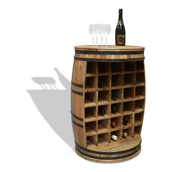 Barskab vintønde Rosey-O Raw lys/natur Ø65x90 cm