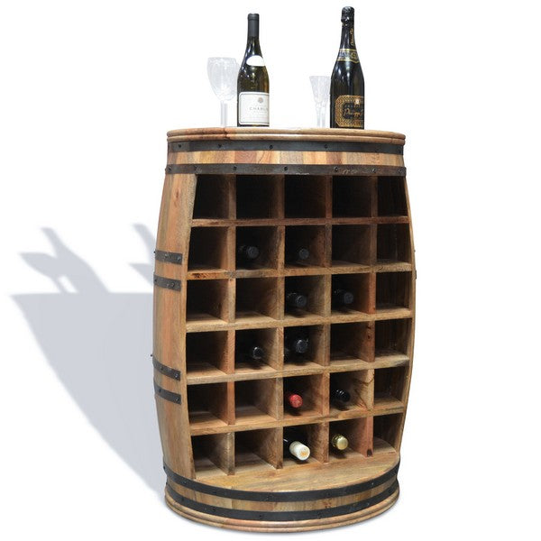 Barskab vintønde Rosey-O Raw lys/natur Ø65x90 cm