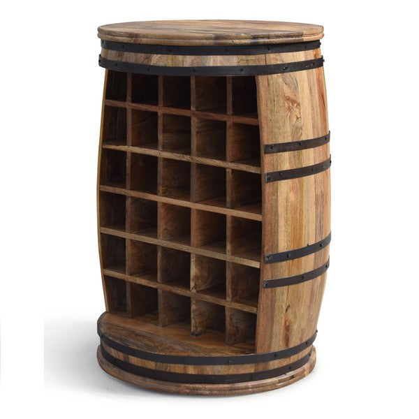 Barskab vintønde Rosey-O Raw lys/natur Ø65x90 cm