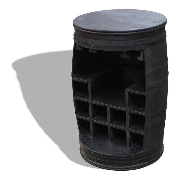 Barskab vintønde Rosey-Say black Ø55x80 cm