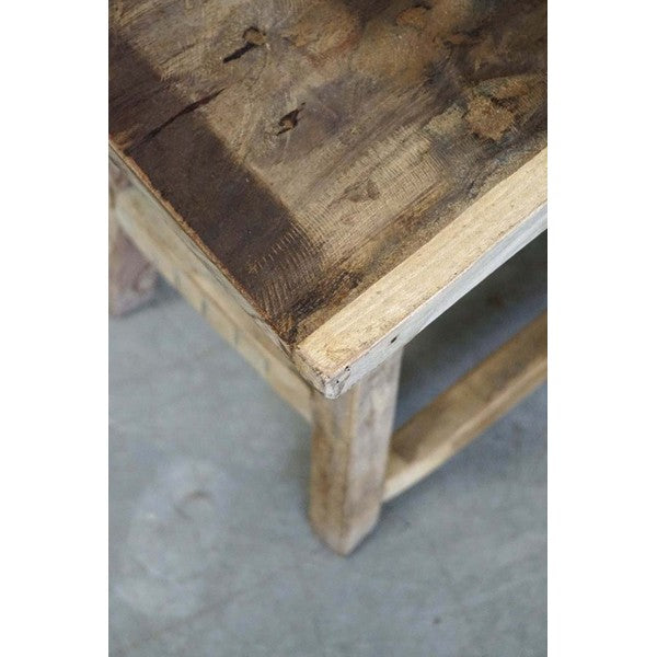 Nordic skammel i lyst genbrugstræ 46x40x30 cm