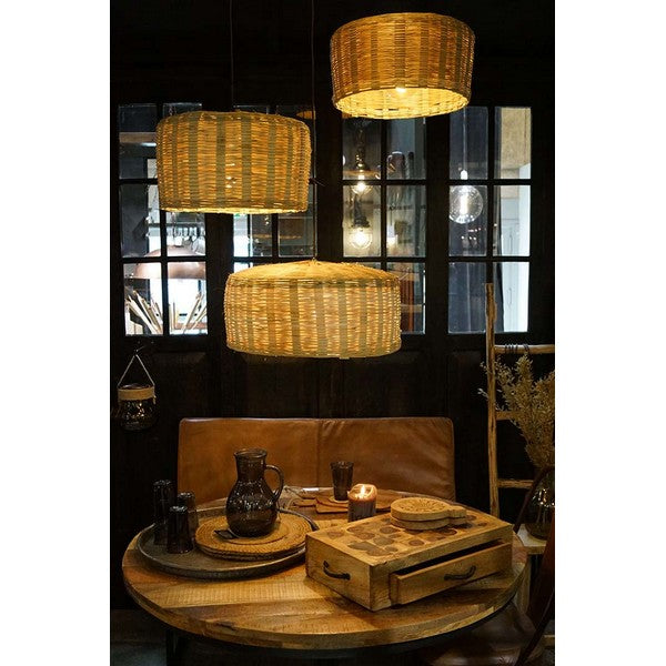 Natura loftlampe i naturfarvet bambus 25x39x39 cm