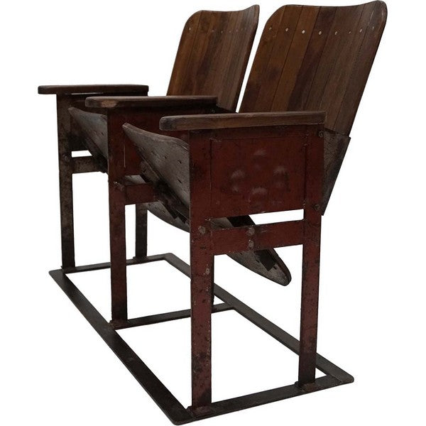 Bollywood biografbænk i træ - 2 sæder 78x96x50 cm